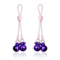 Pinzas Pezones Calaberas y Cascabeles Silicona y Metal Rosa/Púrpura